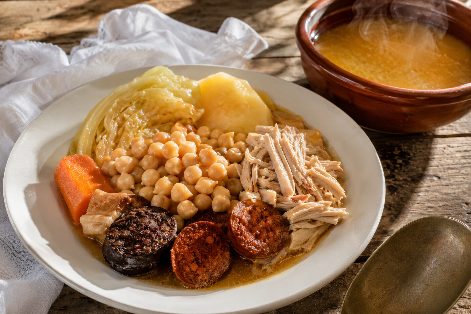 Receta de Cocido Madrileño: El Plato Más Castizo de Madrid